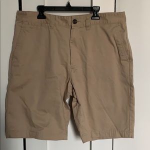 Khaki Flat Front Shorts